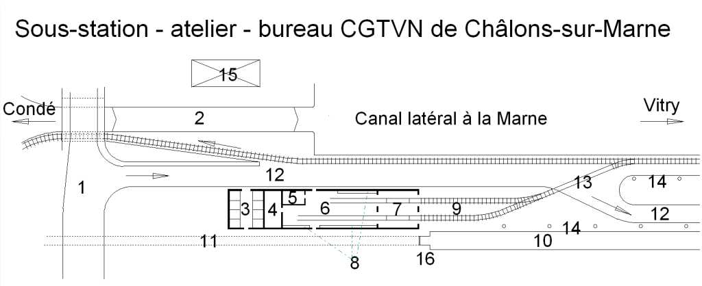 Plan de la sous-station de Châlons