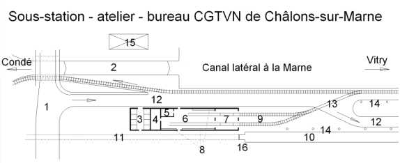 Plan de la sous-station de Châlons-sur-Marne