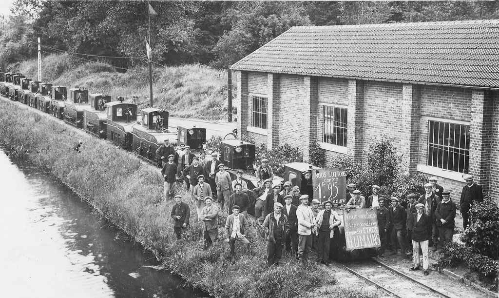 Grève de 1936 à la sous-station de Pinon/Anisy-le-Château