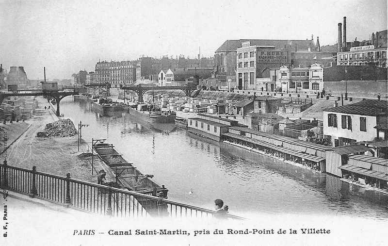 Canal st Martin vers 1900