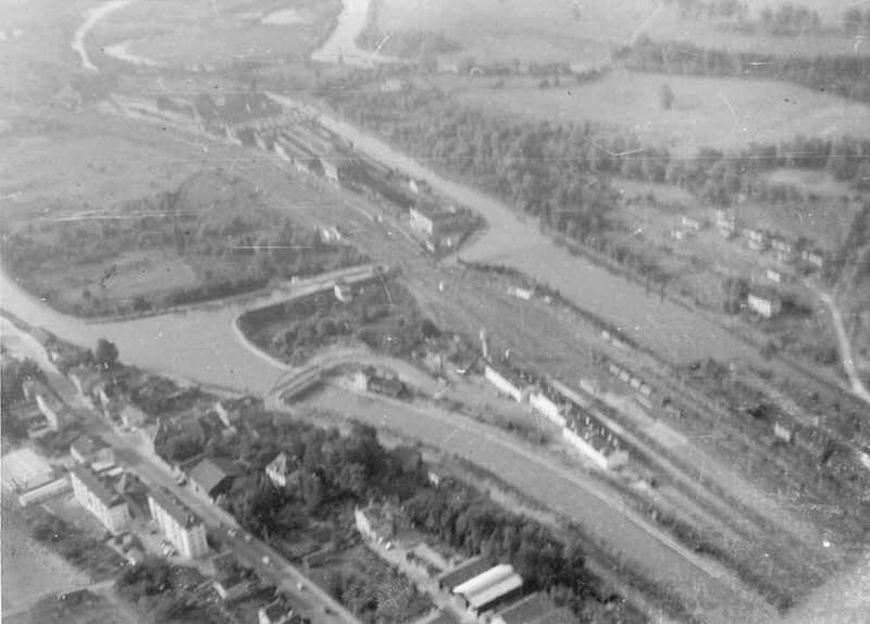 Jonction du canal de la Marne au Rhin et de la Moselle canalisée en 1964